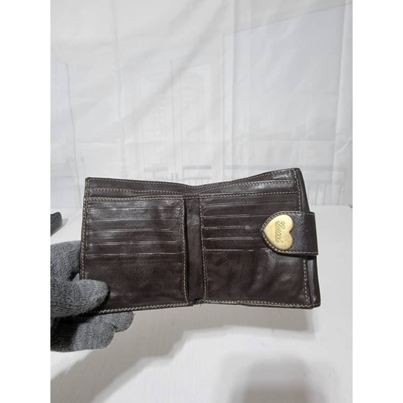 Authentic Gucci GG Supreme Coated Canvas and Leather French Flap Wallet - Picture 10 of 15